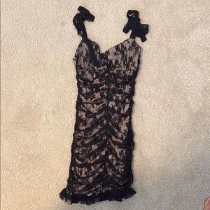 Lulu's Black Sheath Mini Dress Spaghetti Strap Sleeveless